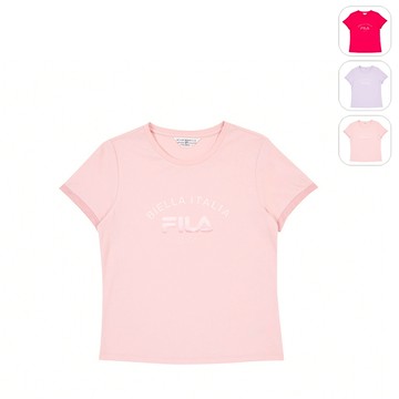 【FILA】女性 短袖圓領T恤-粉色 5TEZ-1718-PK