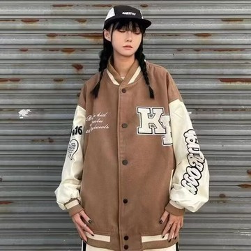 簡約百搭潮流棒球服外套 男女可穿 oversize ins慵懶風 秋季情侶日系復古夾克外套