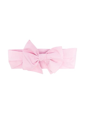 Monnalisa - bow-embellished head band - kids - Polyester - L - Pink