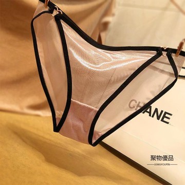 性感蕾絲內褲女少女透明透氣薄款閃爍三角褲誘惑火辣女士內褲【聚物優品】