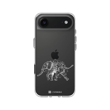 iPhone Air Clear Case（相機按鈕） 透明 - Kerby Rosanes - 大象 - 白