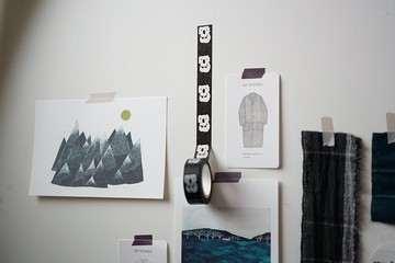 pipi koala x Mouton blanC | 和紙膠帶 黑底無尾熊