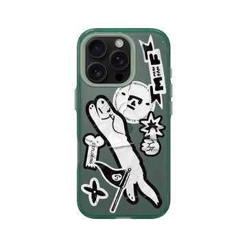 iPhone 16 Pro Clear 憂墨綠 - Abei - Mask Fam貼紙大集合