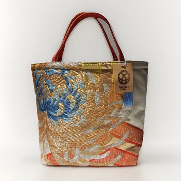 真絲和服袋帶托特包, 日本手工刺繡升級改造包