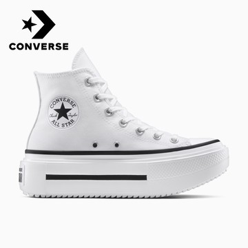 【Converse官方旗艦店】厚底帆布鞋_中性_DOUBLE STACK_A12976C