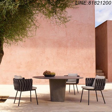 免運 快速發貨戶外家具露天庭院酒店花園藤編桌椅室外別墅防曬防腐休閑藤椅組合 支持訂製 廠家優勢