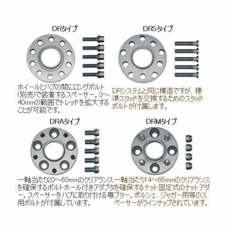 日本正規品 ジャガー308用ワイドスペーサーH＆R製 5-120.65