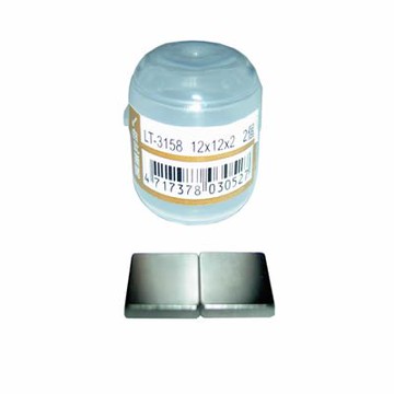 【文具通】MIN SHIN 旻新LT-3158強力磁鐵方型 12x12mm*2入 R6010056【APP滿額下單10%點數(單一帳號最高5000點)】1/31止