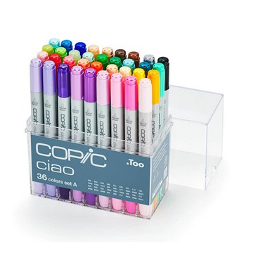 日本原裝進口 COPIC Ciao 第三代 圓桿麥克筆 36 Color Set A 36色 A色系 36A /盒 (原廠公司貨)