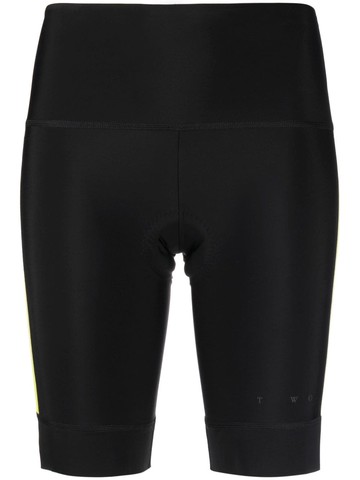 There Was One - panelled cycling shorts - women - Polyamide/Elastane - XS - Black