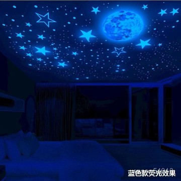 ⭐星星貼紙⭐ 髮光貼紙遮醜神器客廳頂部自粘墻貼熒光星星夜光星空頂滿天星 浪漫