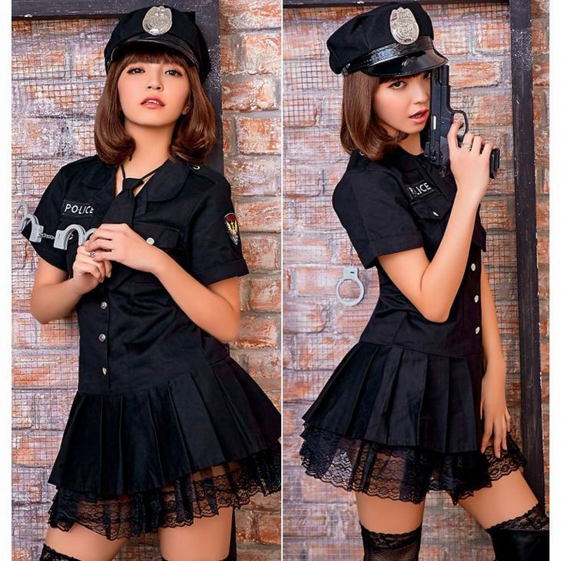 ポリス風 コスプレ衣装 黒 楽天市場】選べる4色 ハロウィン コスプレ ポリス 仮装 大人
