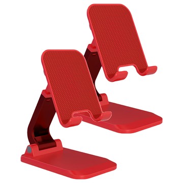 葉子小舖 折疊手機支架 懶人手機支架 Q7 鋁合金 新年紅  2個