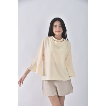 (S) bravo質感掛脖黃色長袖上衣二手衣