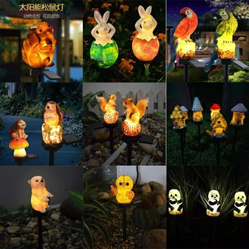 ??戶外燈?? 花園草坪燈 插地燈 庭院燈 太陽能燈 裝飾燈 太陽能貓頭鷹燈 兔子燈 動物燈 夜燈 造型燈