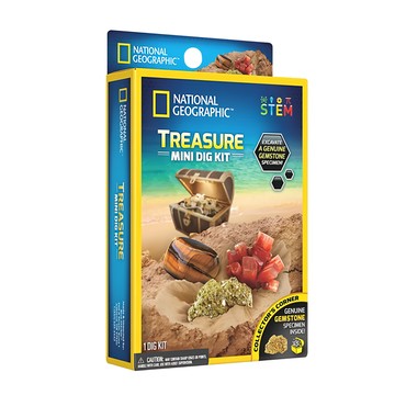 NATIONAL GEOGRAPHIC 國家地理 國家寶藏迷你挖掘套組 8歲以上  1盒  國家寶藏迷你挖掘套組 咖啡色