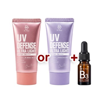 【Dr. May】美博士專業B3水楊酸精華(10ml)+專業隔離潤色防曬乳(40ml)/紫潤白防曬乳(40ml)_任選1 SPF50+ PA++++