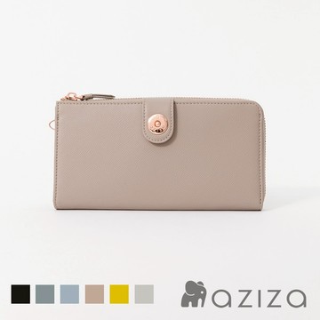 【aziza】OLA拉鍊雙層長夾-午茶駝AZCXA010C01AH3