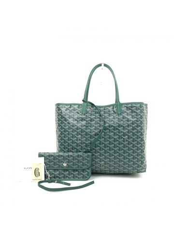goyard 綠色 Saint Louis 帆布塗層托特包 手提包