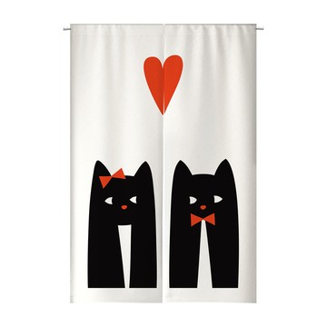 【客製化門簾】【贈桿發票】日本門簾 櫃子防塵簾 洗手間門簾 兩片式門簾 門簾落地 廚房門廉 廚房門簾短 遮擋簾滑軌