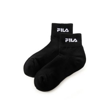FILA 半毛巾短襪-黑色 SCA-5007-BK