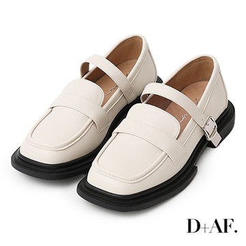 D+AF 元氣美少女．小方頭樂福瑪莉珍鞋＊米