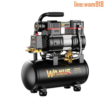 【店長推薦】空壓機220v小型無油靜音便攜木工氣泵高壓打氣泵空氣壓縮機