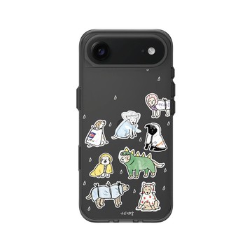 iPhone Air Clear (相機按鈕) 酷墨灰 - 小犬工作室 The little K9s - Rainy Days