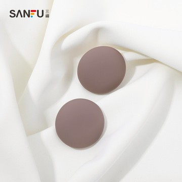 三福時尚韓版噴漆半圓耳釘 氣質優雅簡約耳環耳飾 799091