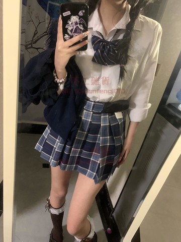 百褶裙女 jk校供感制服格裙 短裙日常半身裙  格子裙學院風【不二雜貨】