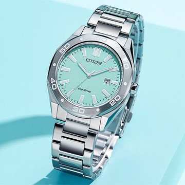 CITIZEN 星辰 Blue Glow Night 藍月 聖誕節推薦 光動能八角形夜光手錶 雙12購物節 送禮首選 BM7631-87M