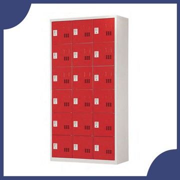 【屬過大商品，運費請先詢問】辦公家具 PS-3618-G 紅色18人用鞋櫃 資料文件檔案櫃 櫃子 檔案 收納