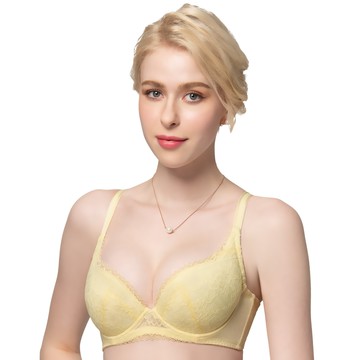 【思薇爾】花沐系列B-E罩蕾絲包覆女內衣(活力黃)