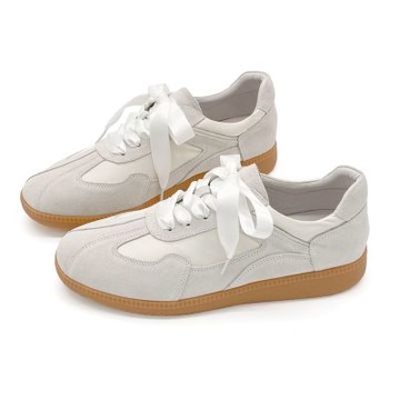 robinlo 雲霧緞語真皮緞面拼接牛絨復古德訓鞋休閒鞋 小白鞋 SIBI 太妃緞光/晴空蜜藍/雲紗牛奶/煙紫微光