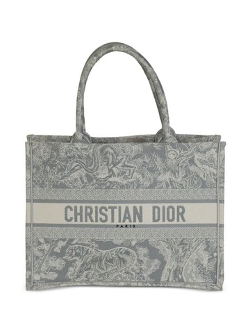 Christian Dior - 2021 pre-owned Toile de Jouy Book Tote bag - women - Canvas - One Size - Grey