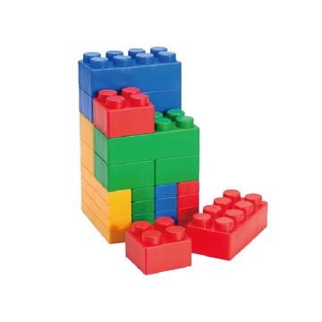 UNiPLAY抗菌軟積木MIX款36片  4種顏色+4種形狀  激發孩子想像力  台灣製造  原色系  1組