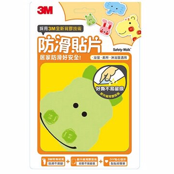 3M 浴室陽台防滑貼片 動物  6片 Safetylite