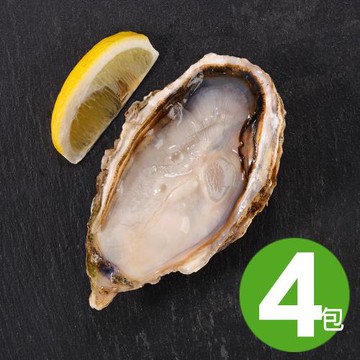 【華得水產】 日本原裝巨大生蠔/全殼牡蠣4包(500g 約2-3粒/包)
