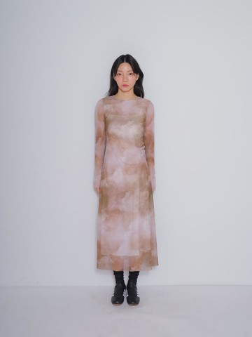 CLOUD LONG DRESS [BROWN]
