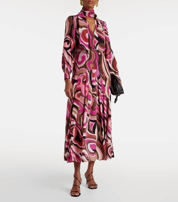 Rixo Marigold silk crêpe de chine midi dress