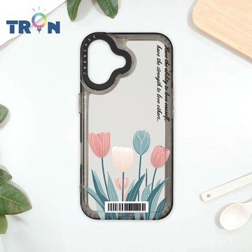 TRON IPhone 16 小清新花朵透明殼 防摔太空載具殼 透黑 軟硬 手機殼