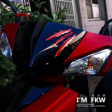 反光屋FKW 爪痕 車貼 爪子 鬼爪 爪貼 燈眉貼紙 車身貼紙 機車貼紙 反光貼紙 小款 Monster 防水 反光車貼