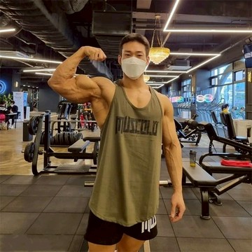 男裝夏季新款背心訓練外穿健身衣男無袖美式健身彈力個性透氣運動T恤