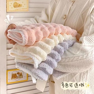 超強吸水速幹髮巾 擦頭髮毛巾 浴帽神器 雙層加厚包頭巾 擦頭髮毛巾 快速乾髮 浴帽毛巾 頭髮毛巾 包髮巾新品熱賣👍珊瑚絨