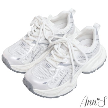 Ann’S魔術第四代-未來少女線條感顯瘦老爹鞋5cm-米白