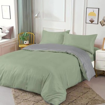 【多利寶寢具】Victoria_萊賽爾簡約素色涼感雙人四件式床包被單組-橄欖綠