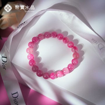 【薔薇石手鍊】手鐲 手珠 球 手排 金草莓 龍龜 角珠 堇青石 紫超七 聚寶水晶