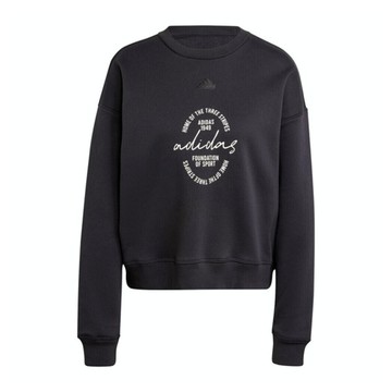 Adidas W BLUV Q3 SWT IY1458 女 長袖上衣 休閒長袖 落肩 舒適 穿搭 黑