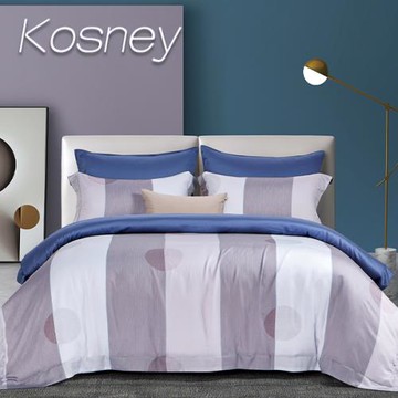 KOSNEY  貴族藍  頂級雙人60支100%天絲TENCEL八件式兩用被床罩組