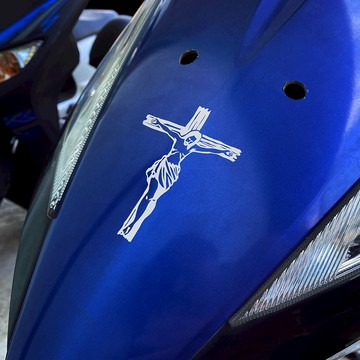 反光屋FKW 耶穌 神 禱告 基督教 十字架 阿們 信耶穌得永生 神愛世人 反光貼紙 機車貼紙 汽車貼紙 防水耐曬 車貼